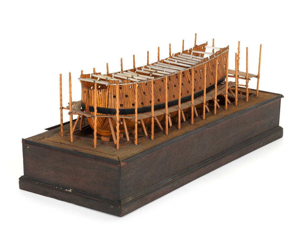 Detail of First rate warship 'Victory' (1765), 100 guns by unknown
