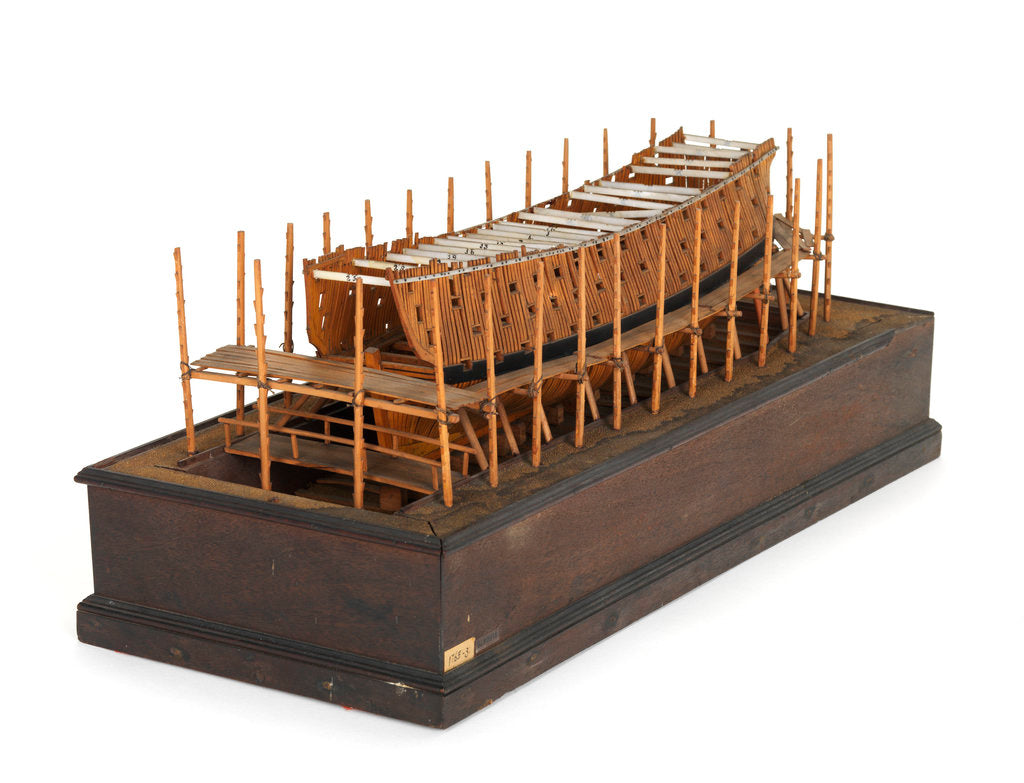 Detail of First rate warship 'Victory' (1765), 100 guns by unknown