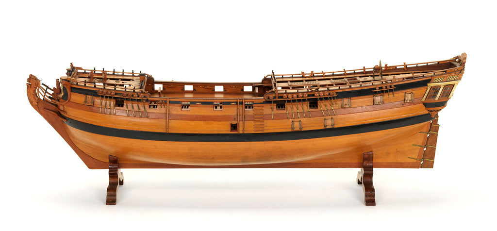 Detail of Ship of 24 guns, port broadside by unknown