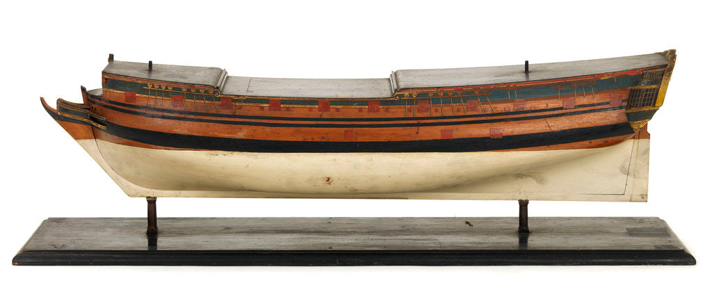 Detail of Ship of 24 guns, port broadside by unknown