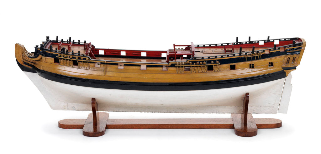 Detail of Ship of 24 guns, port broadside by unknown