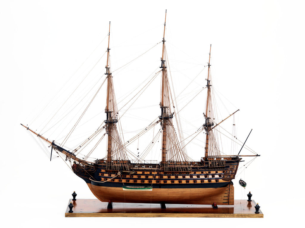 Detail of Ship of 110 guns, port broadside by unknown