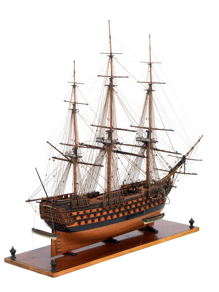 Detail of Ship of 110 guns, starboard stern quarter by unknown