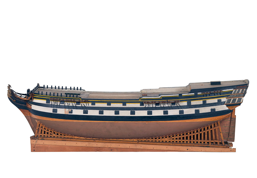 Detail of 'Centurion', port broadside by unknown