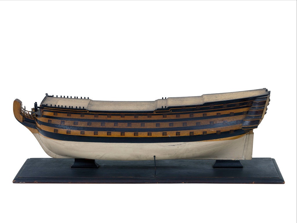 Detail of 'Royal Sovereign', port broadside by unknown
