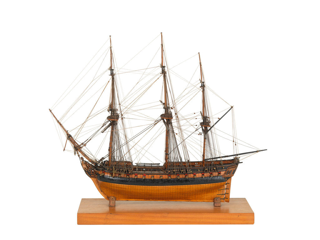Detail of Frigate of 50 guns, port broadside by unknown