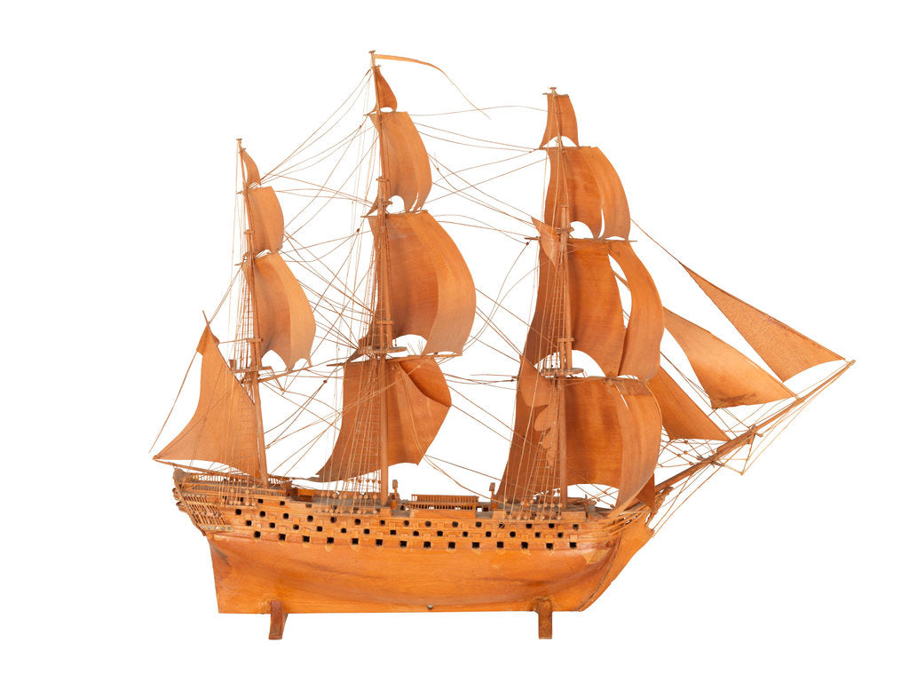 Detail of 100-gun three-decker by unknown