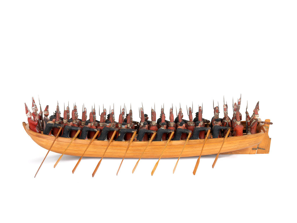 Detail of Model of a troopboat by unknown