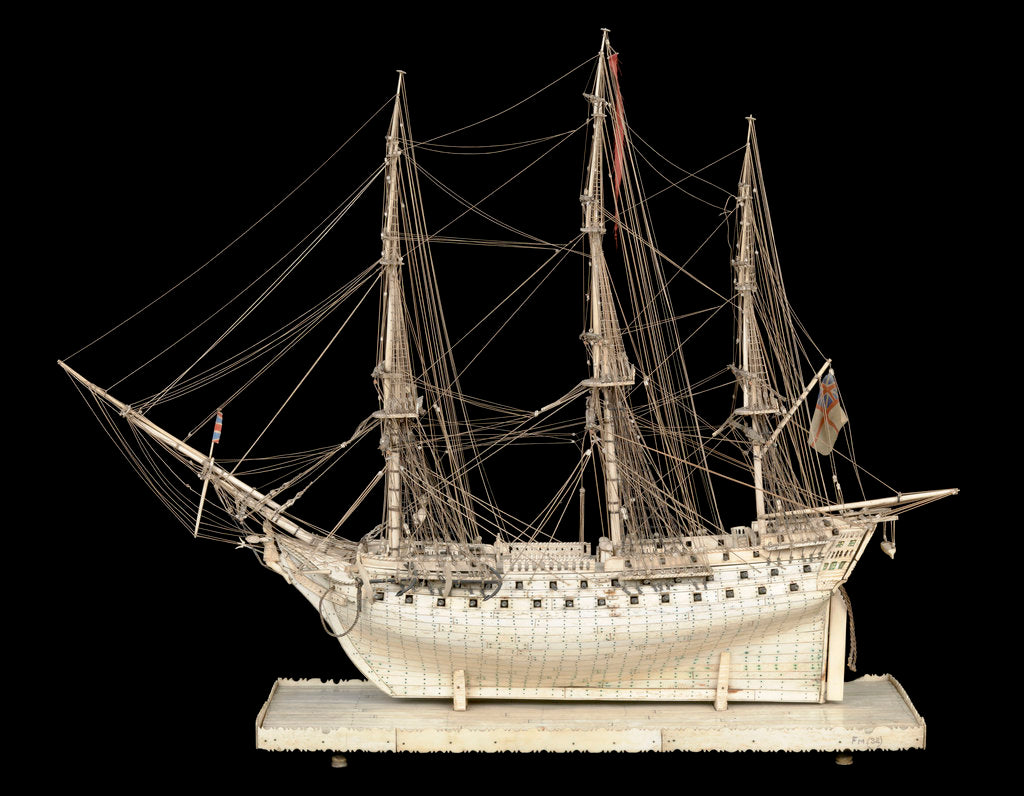Detail of 'Boulvar', port broadside by unknown