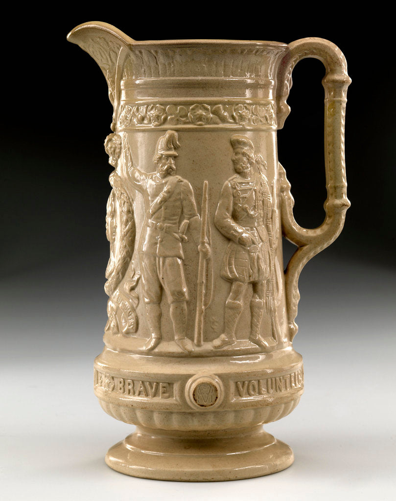 Detail of Buff-coloured jug by Sandford Pottery