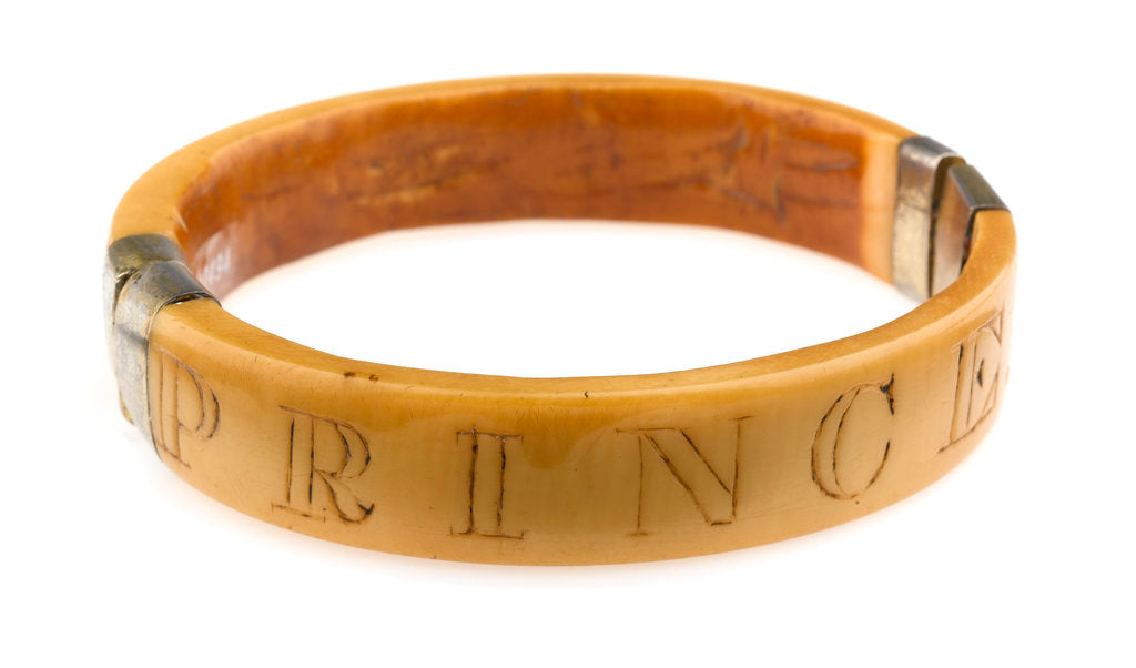Detail of King Aqua Bracelet - View Showing Engraving 'Prince' by unknown