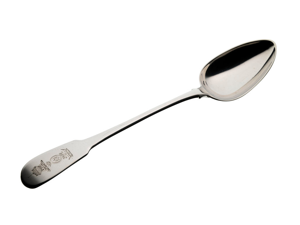 Detail of Serving spoon owned by Vice-Admiral Lord Nelson (1758-1805) by William Eley