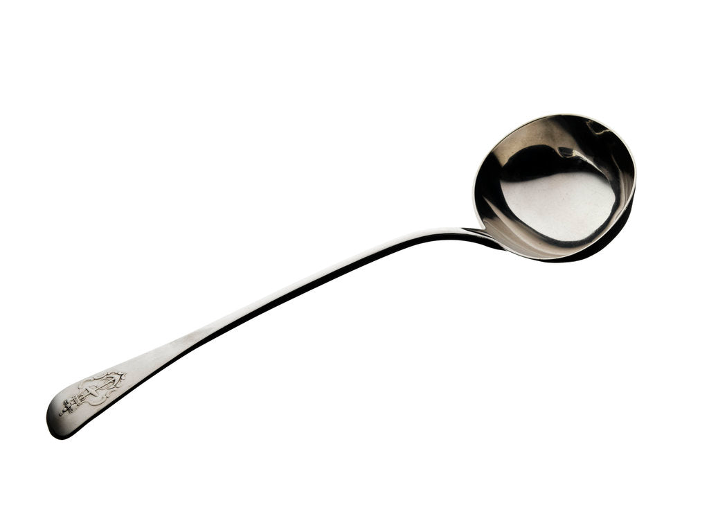 Detail of Admiralty pattern soup ladle by George Adams
