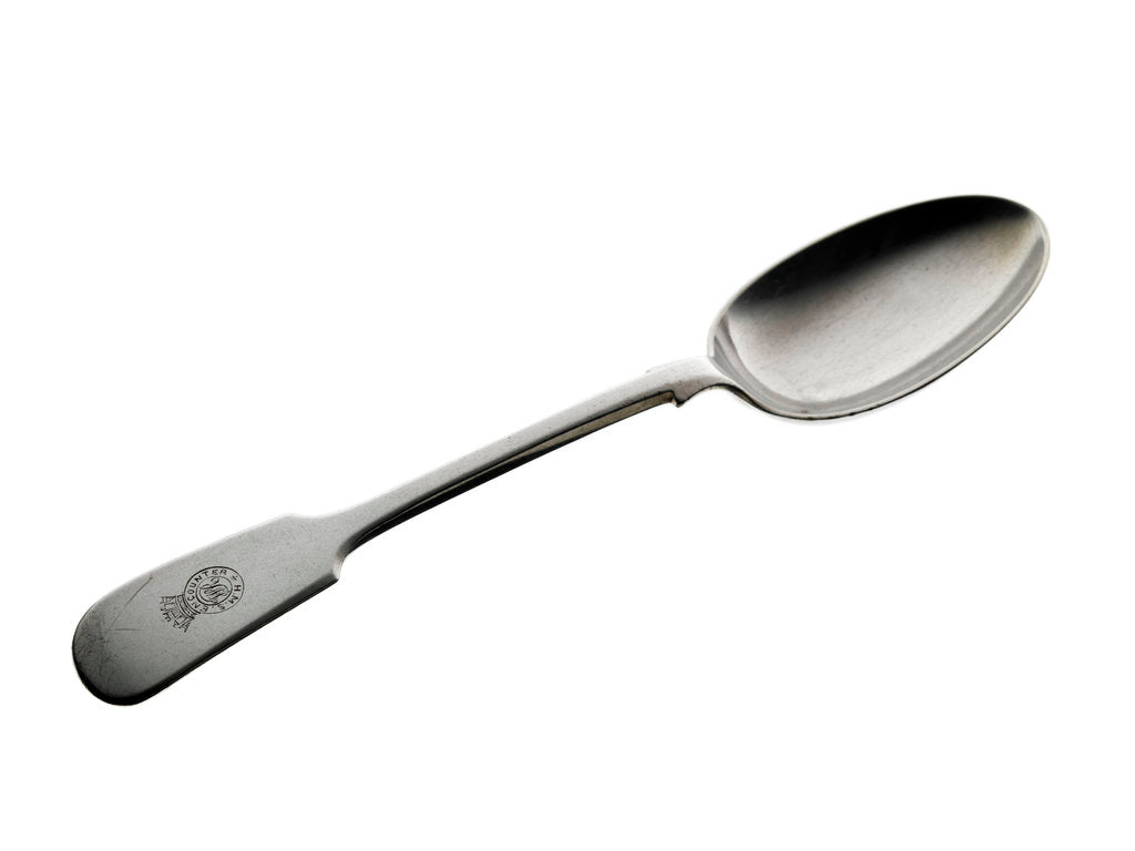 Detail of Tablespoon from HMS 'Encounter', circa 1914 by William Hutton & Sons Ltd.