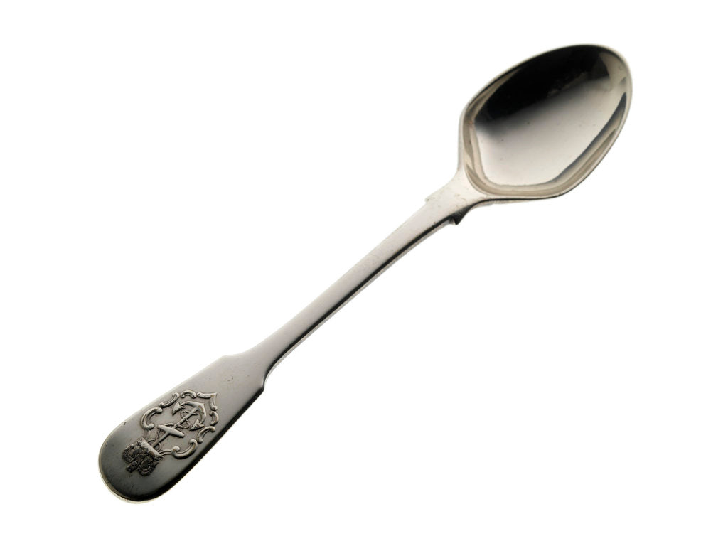 Detail of Admiralty pattern coffee spoon by Francis Higgins