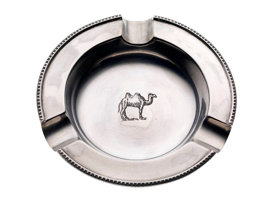 Detail of Commemorative silver ashtray for the opening of Cammell Laird's New Dry Dock, 1962 by Walker & Hall