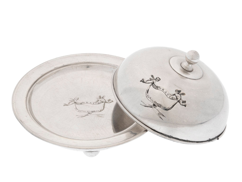 Detail of Muffin dish owned by Nelson's daughter Horatia, later Horatia Nelson Ward (1801-1881) by unknown