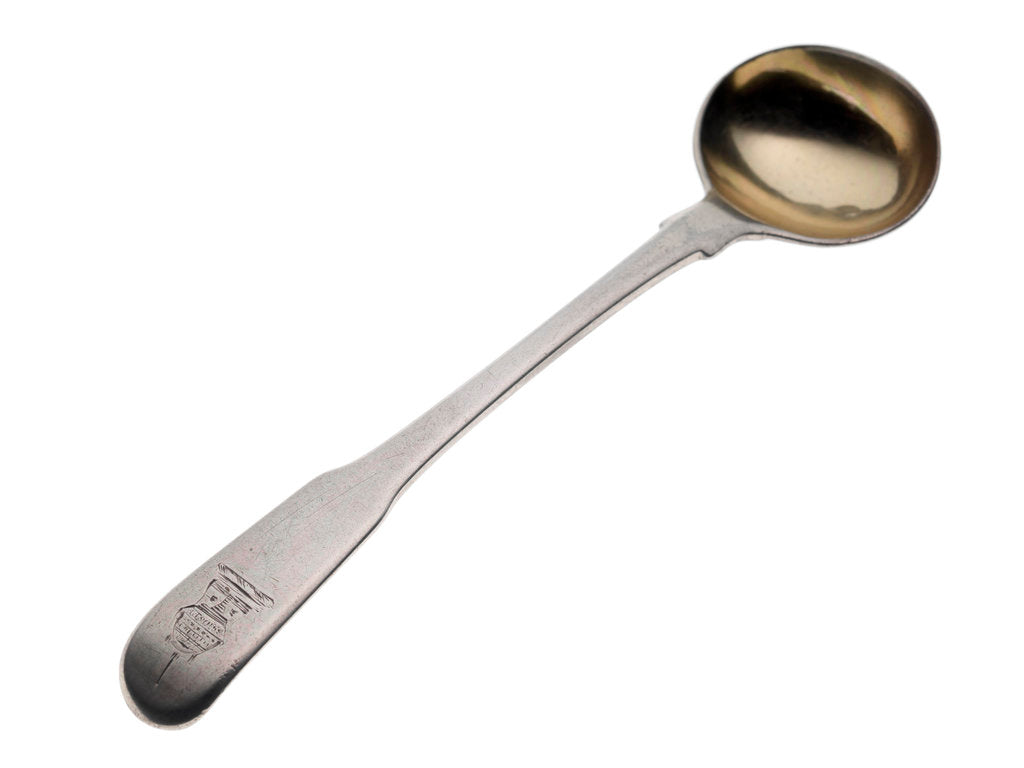 Detail of Salt spoon from Lord Nelson's Nile / Copenhagen service by William Eley