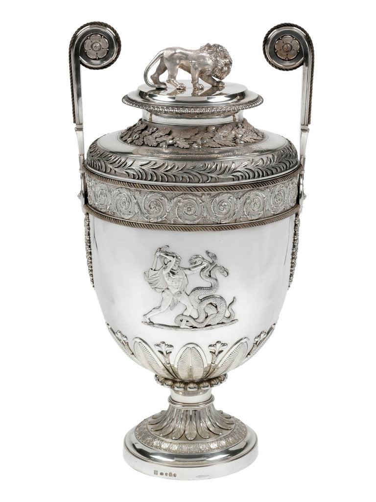 Detail of Lloyd's Patriotic Fund vase presented in memory of John Cooke, (1763-1805), Captain of HMS 'Bellerophon' who died at the Battle of Trafalgar, 1805 by Benjamin Smith