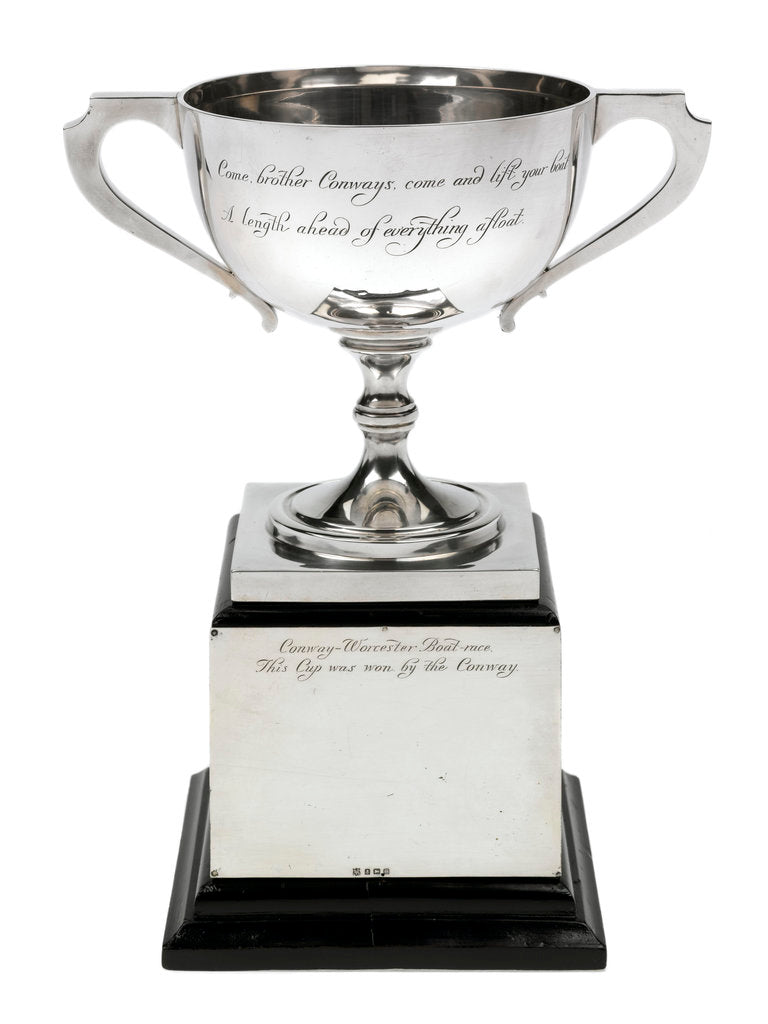 Detail of Worcester' v 'Conway' boat race trophy by W. Neale & Sons Ltd.