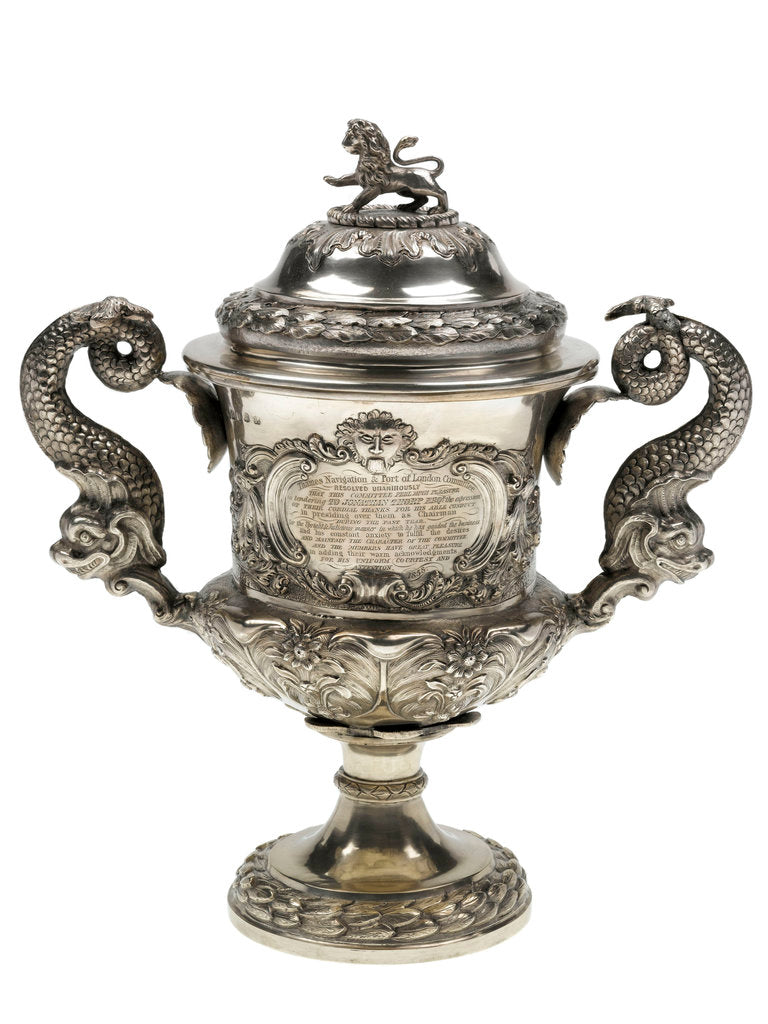 Detail of Cup presented by Thames Navigation & Port of London Committee, 1858 by Kean Mahony