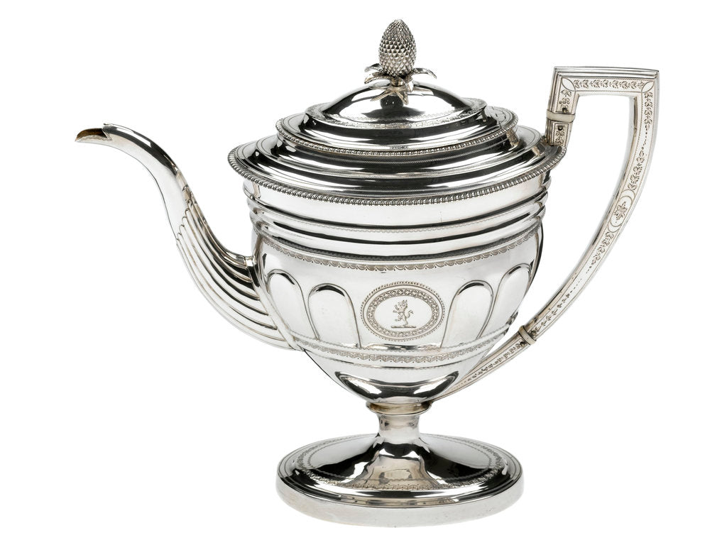 Detail of Silver coffee pot, part of a service owned by Admiral Sir John Gore (1772-1836) by Duncan Urquhart