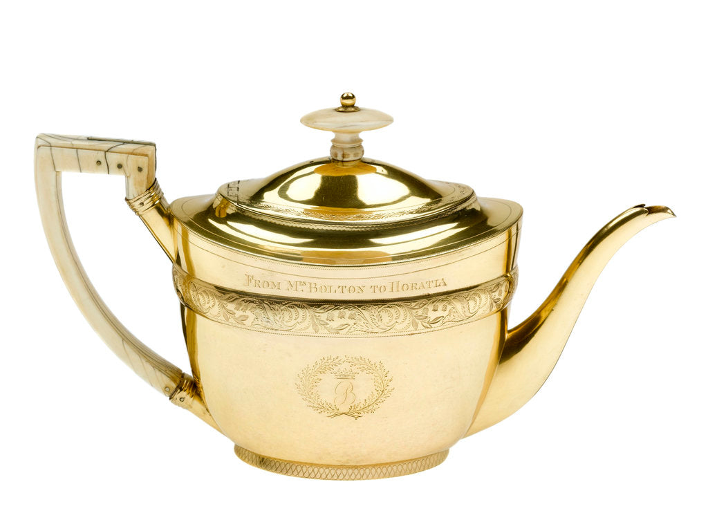 Detail of Teapot owned by Horatia Nelson (1801-81) daughter of Vice-Admiral Lord Nelson by John Emes