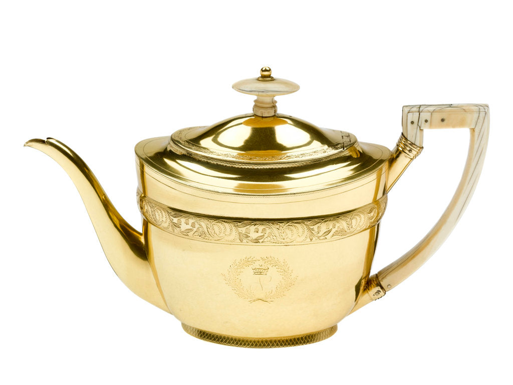 Detail of Teapot owned by Horatia Nelson (1801-81) daughter of Vice-Admiral Lord Nelson by John Emes