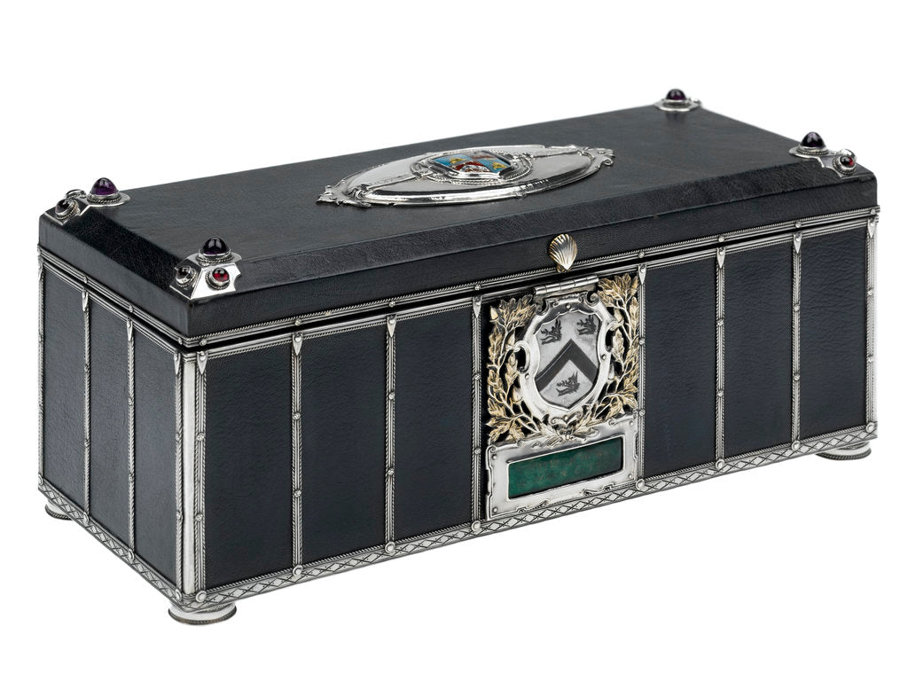 Detail of Freedom casket presented to Admiral of the Fleet Sir David Beatty, 1st Earl Beatty (1871-1936) by the County Borough of Grimsby, 28 April 1919 by unknown