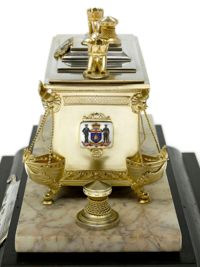 Detail of Freedom casket presented to Admiral of the Fleet Sir David Beatty, 1st Earl Beatty (1871-1936) by the City of Hull, 22 October 1920 by S Blanckensee & Son Ltd.