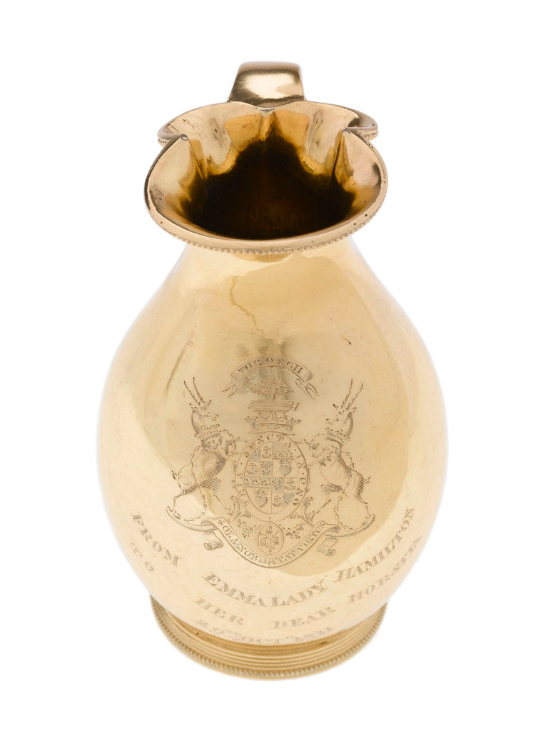Detail of Cream jug, part of a tea set owned by Horatia Nelson (1801-81) daughter of Vice-Admiral Lord Nelson by John Easton