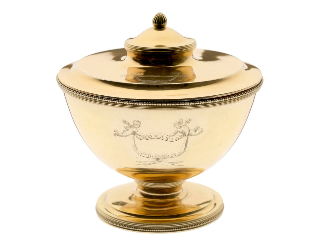 Detail of Sugar basin, part of a tea set owned by Horatia Nelson (1801-81) daughter of Vice-Admiral Lord Nelson by John Easton