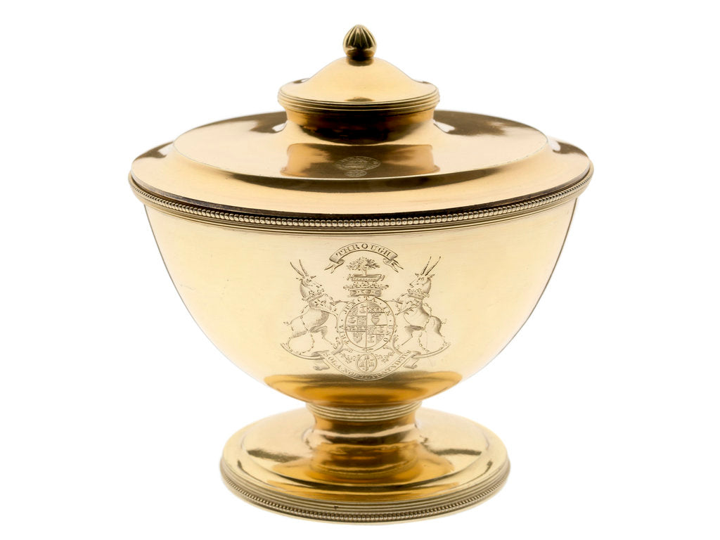 Detail of Sugar basin, part of a tea set owned by Horatia Nelson (1801-81) daughter of Vice-Admiral Lord Nelson by John Easton