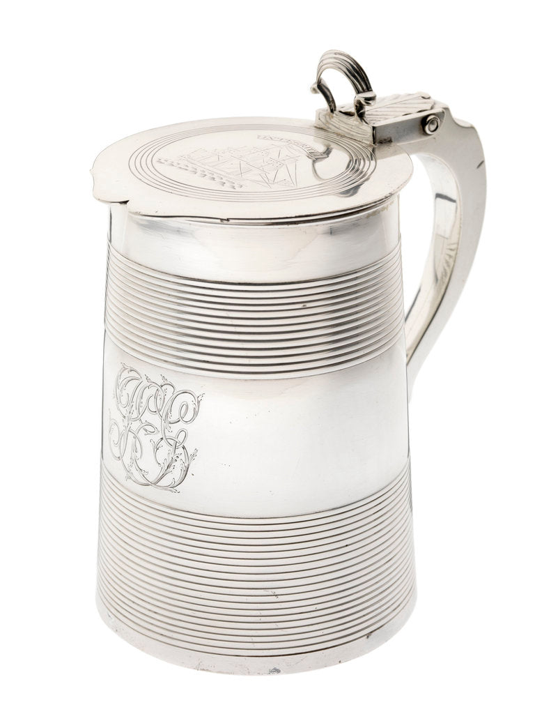 Detail of Tankard commemorating the ship 'Integrity' by George Smith