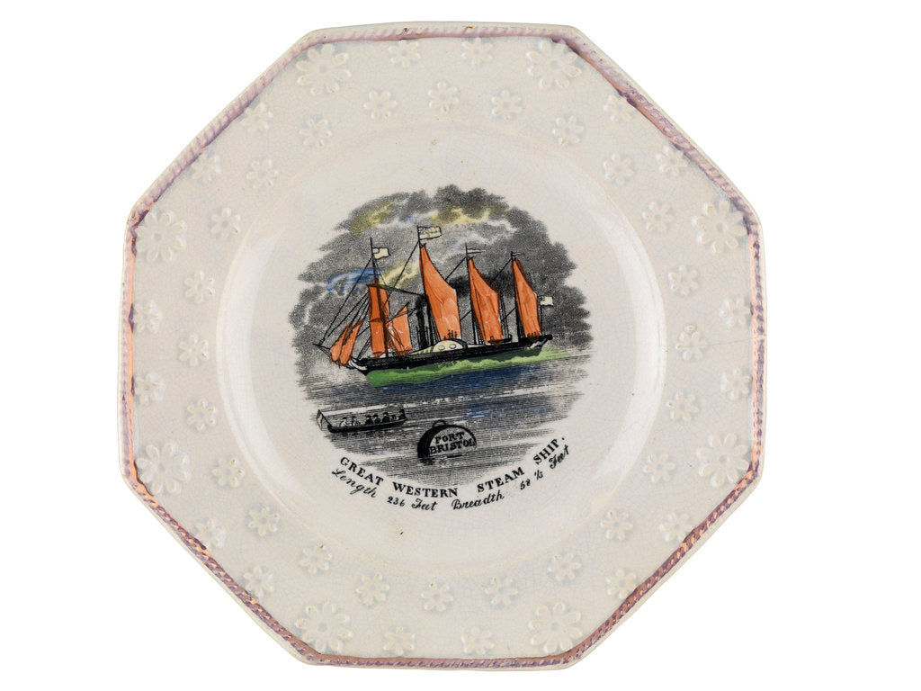 Detail of Plate of Brunel's 'Great Western' by unknown