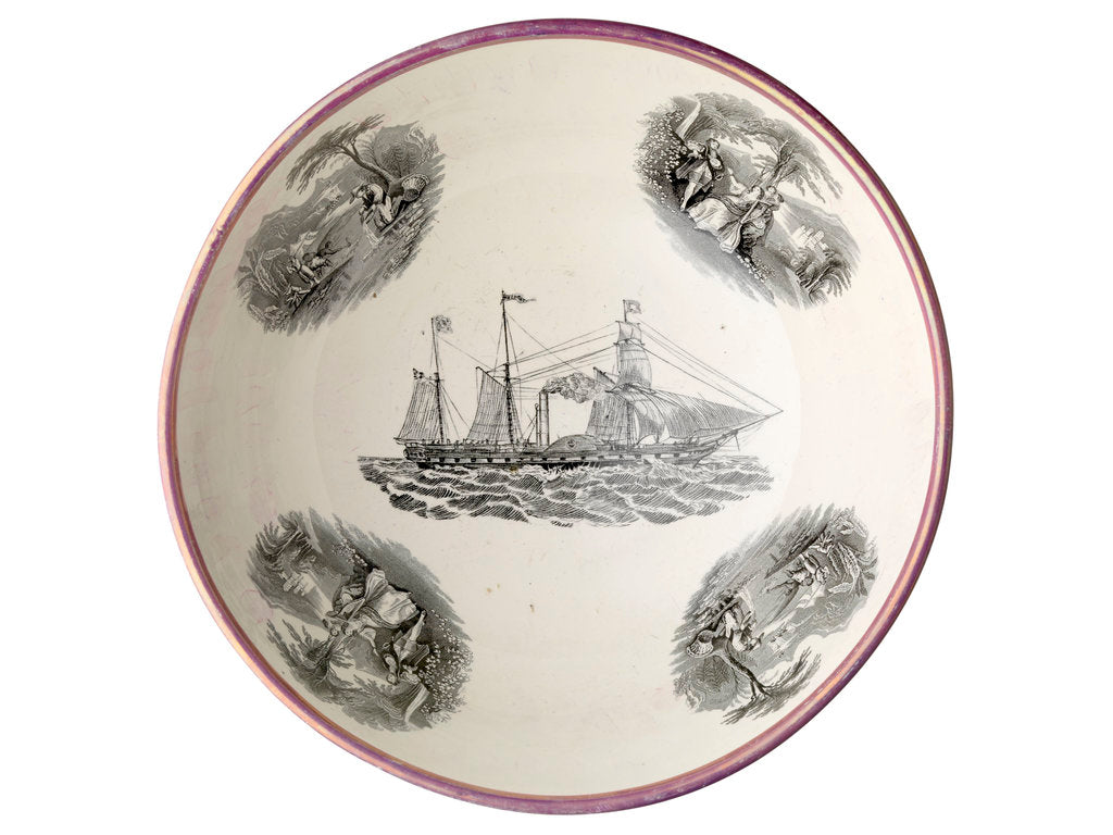 Detail of Sunderland lustreware bowl by Moore & Co.