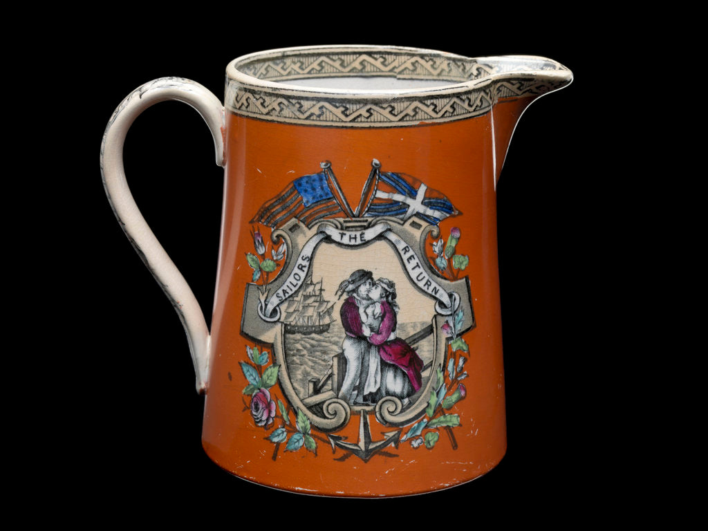 Detail of Jug, transfer-printed with a profile of Samuel Plimsoll (1824-98) by unknown