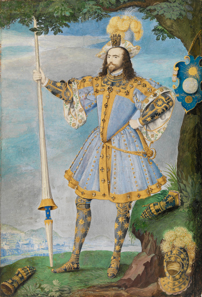 Detail of George Clifford, 3rd Earl of Cumberland (1558-1605) by Nicholas Hilliard