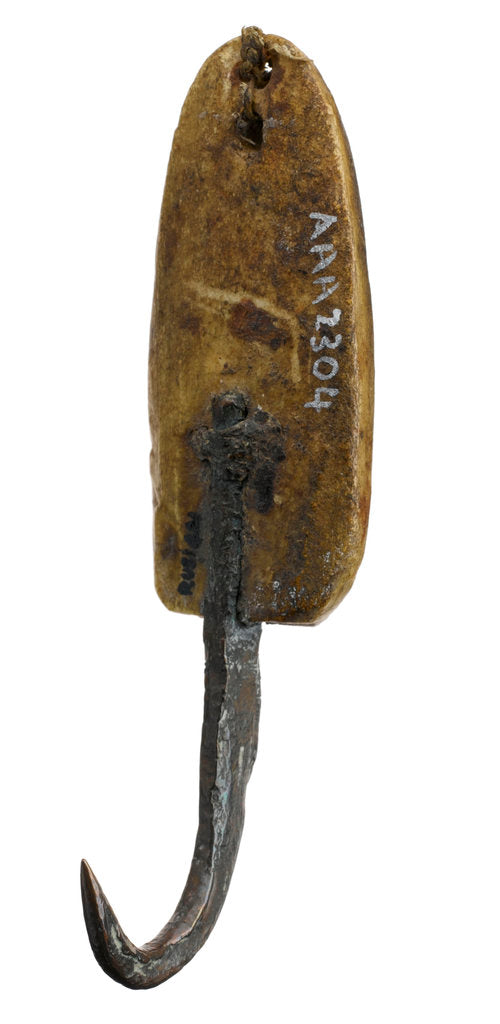 Detail of Fish hook by Netsilik Inuit