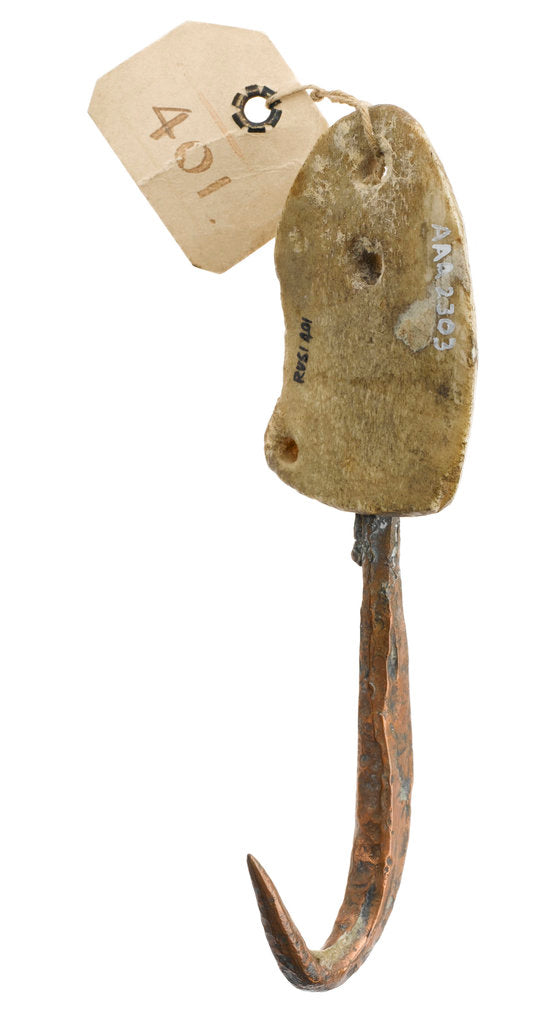 Detail of Fish hook by Netsilik Inuit