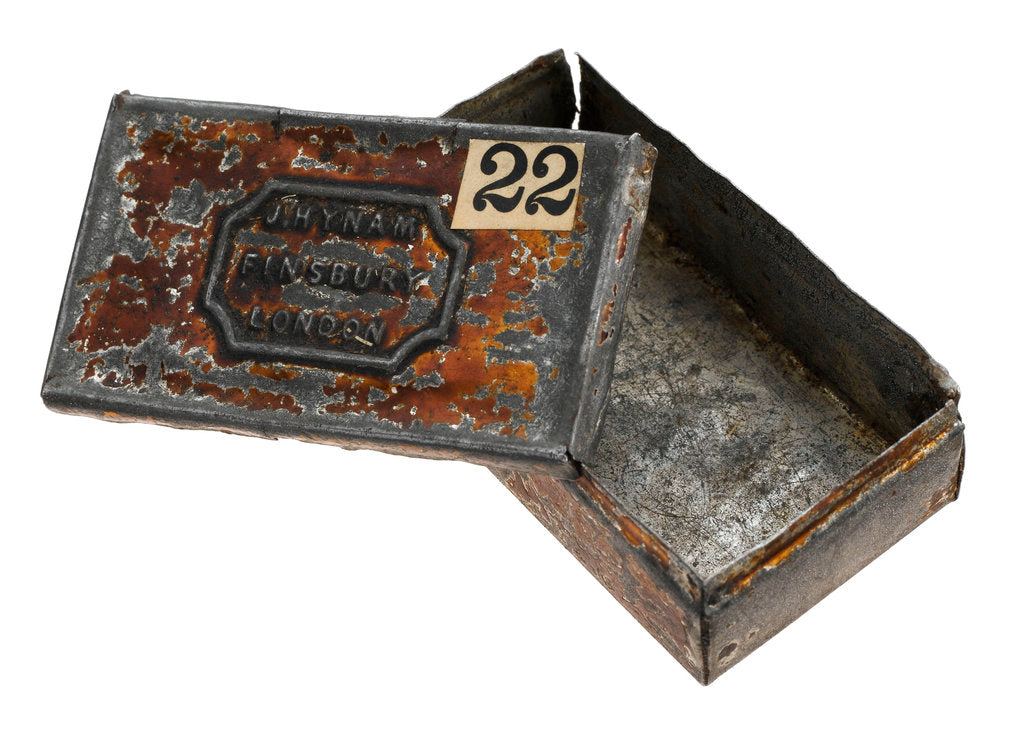 Detail of Match box by J. Hynam