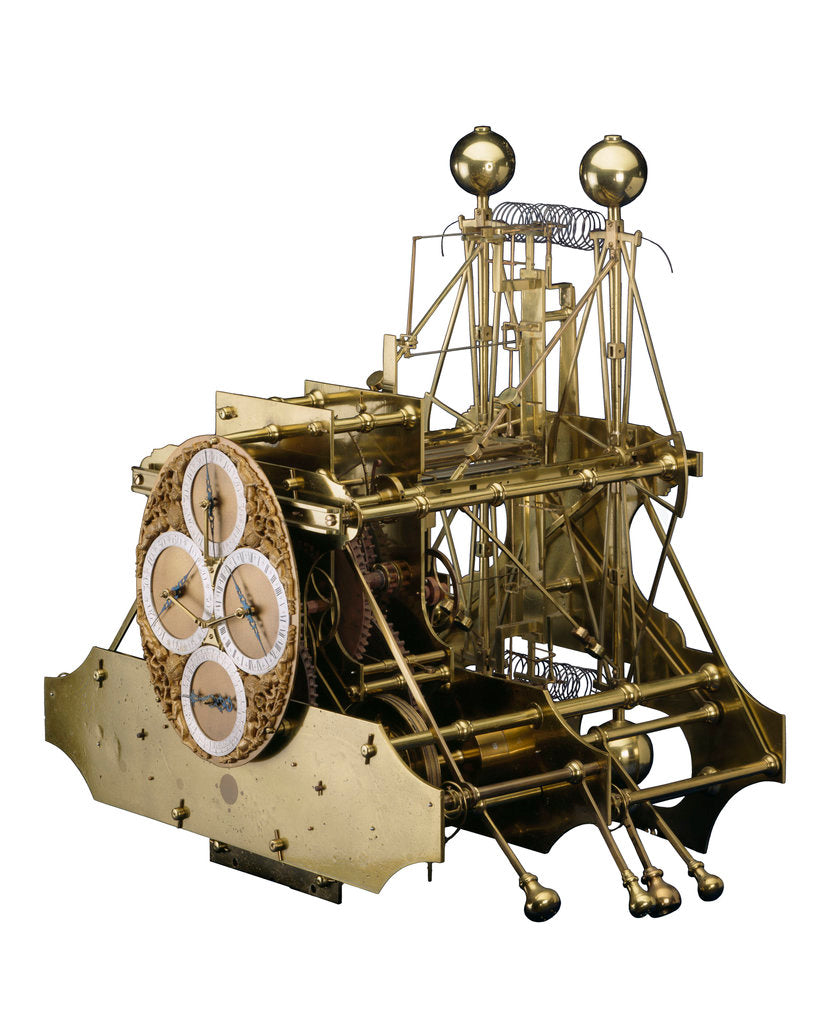 Detail of Three-quarter view of Harrison's marine timekeeper H1 by John Harrison