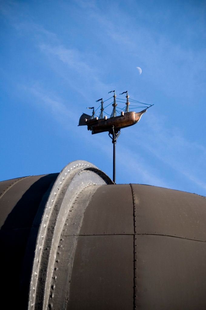 Detail of Telescope dome and ship model at Royal Observatory, Greenwich by National Maritime Museum