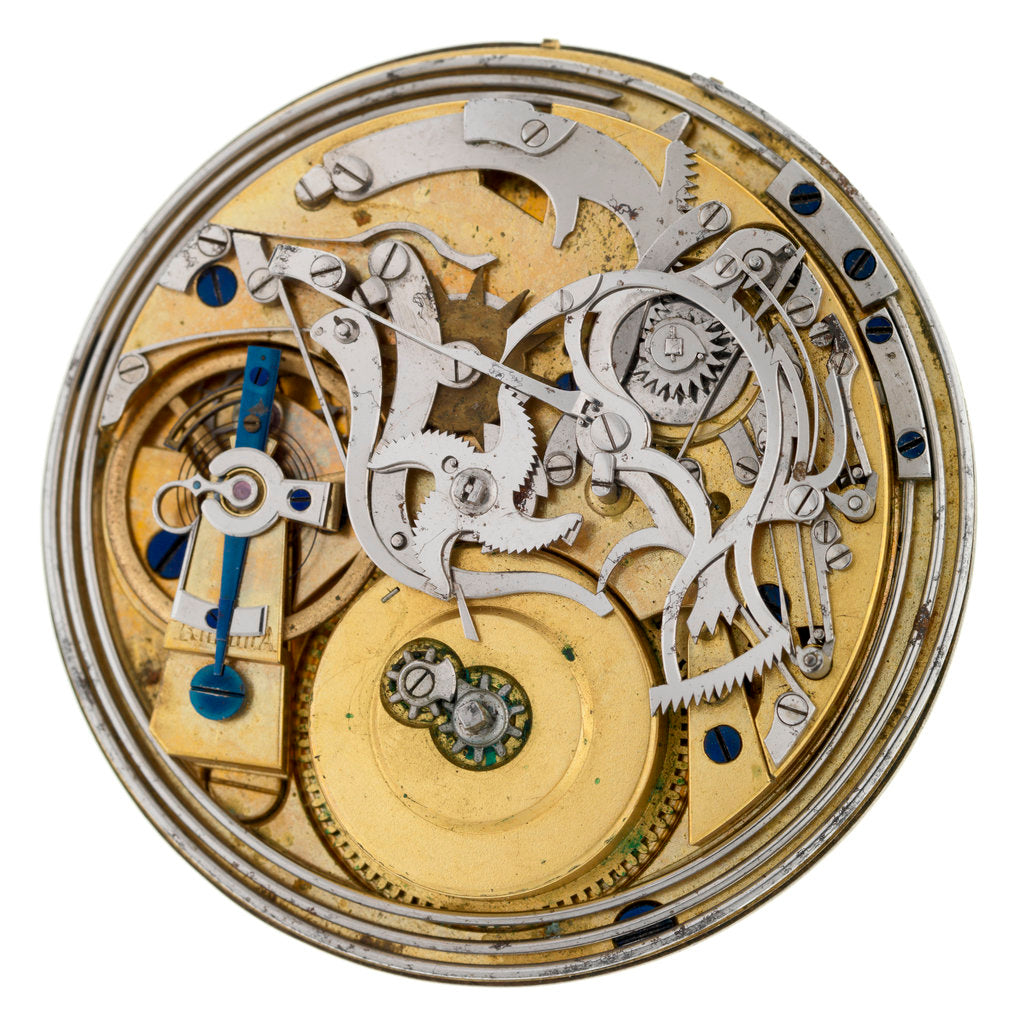 Detail of Pocket watch movement by Montanrouge
