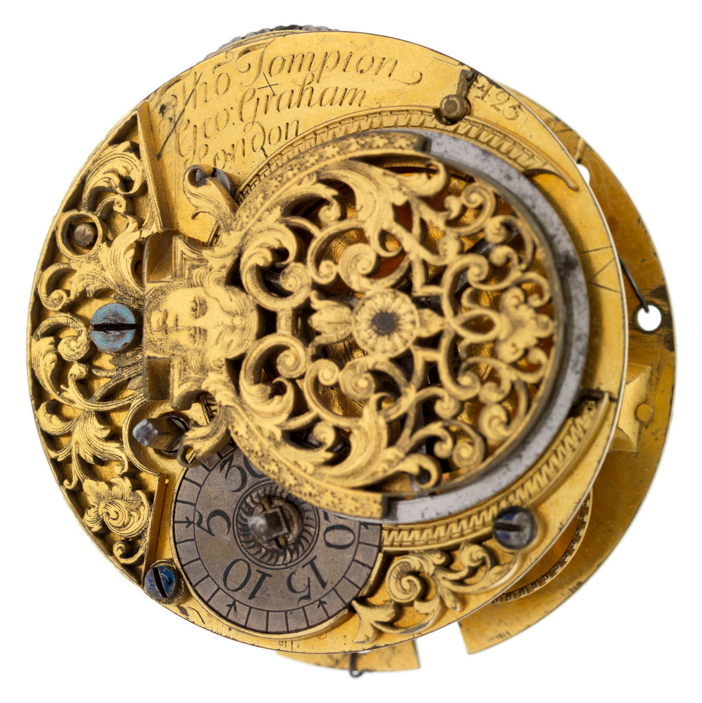 Detail of Pocket watch '4425' movement by Thomas Tompion