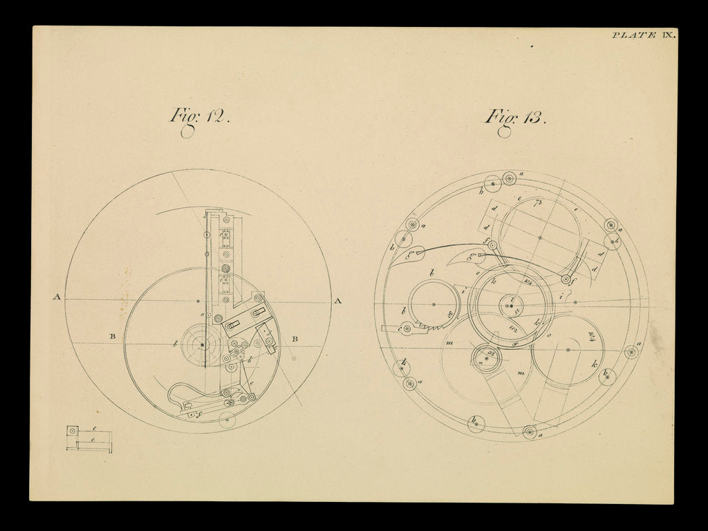 Detail of Figure 8 of 10 relating to Harrison's 4th marine timekeeper taken from 'The Principles of Mr Harrison’s Timekeeper’ (1767) by unknown