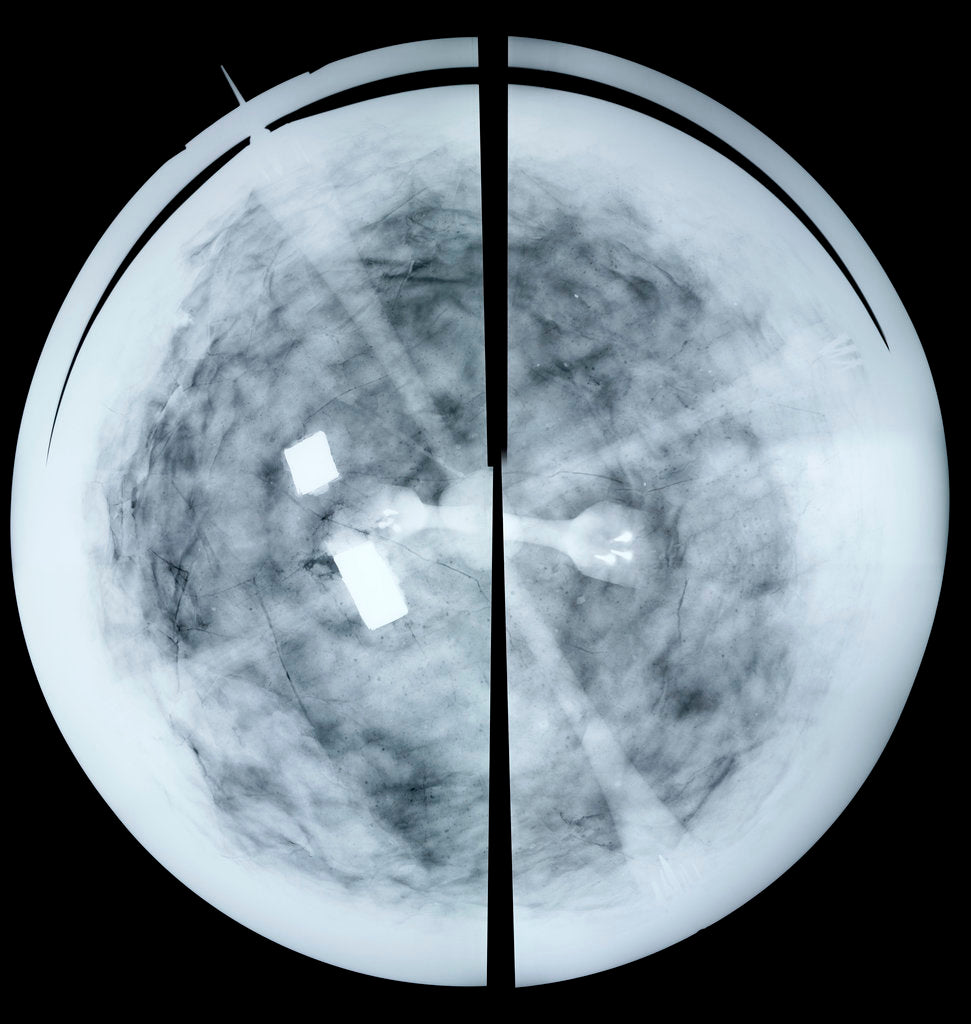 Detail of Globe x-ray by Jodocus Hondius Jr