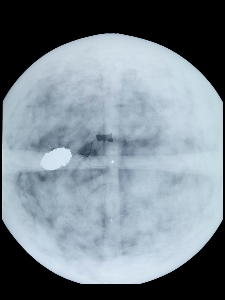 Detail of Globe x-ray by Jodocus Hondius
