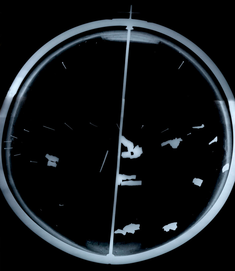 Detail of Globe x-ray by Jodocus Hondius