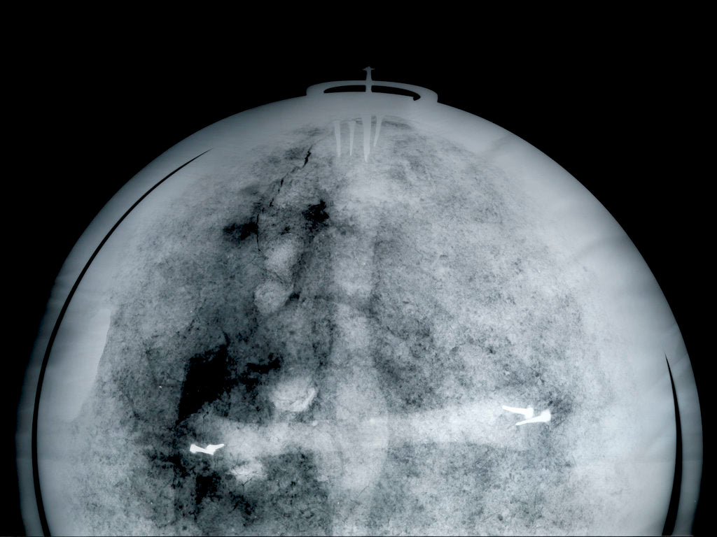 Detail of Globe x-ray by Jacob Aertsz Colom